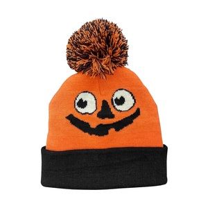Beistle Jack-o-Lantern Pumpkin Pom Beanie